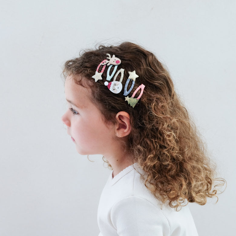 Mimi & Lula Santa und Rudolph Mini Haarspangen