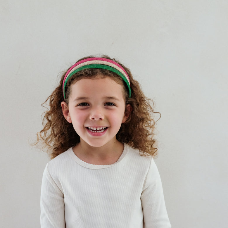 Mimi & Lula Weihnachtsmann-Glitzer-Haarreif 3-er Set