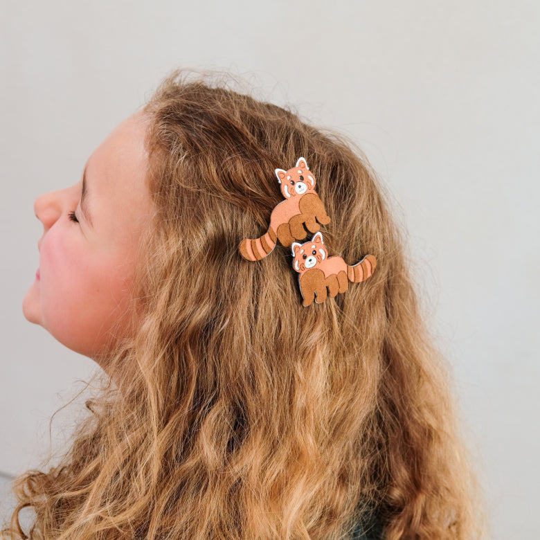 Mimi & Lula Roter Panda Haarspangen