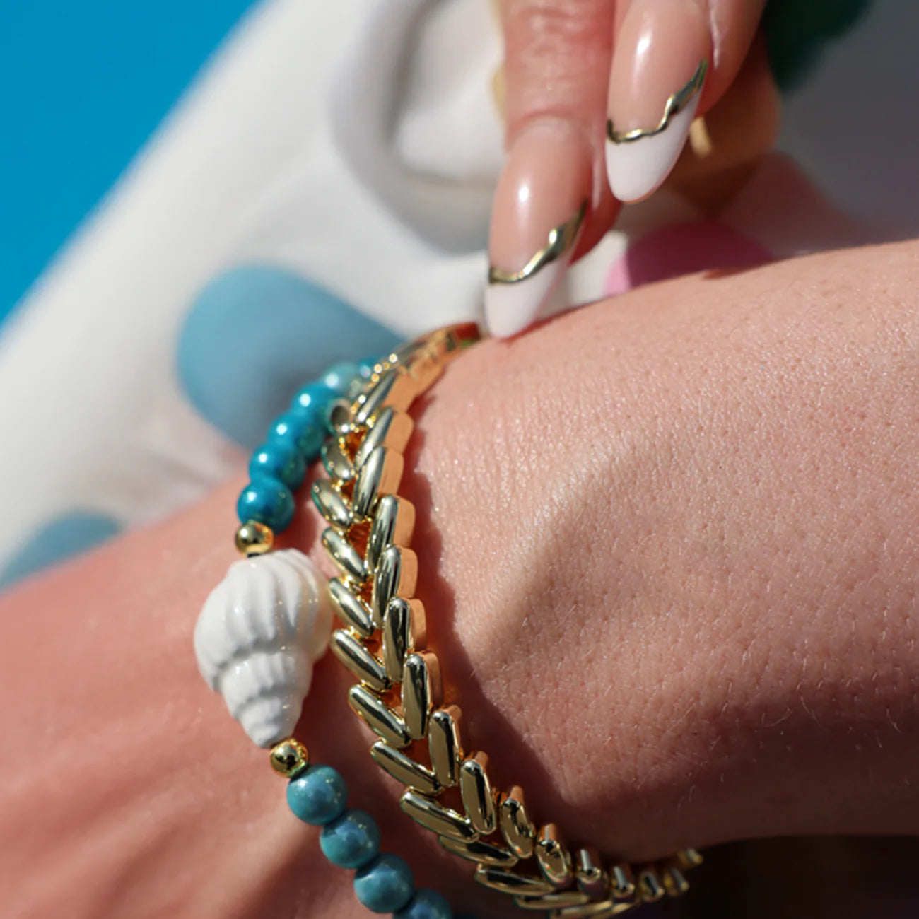 Magic Pearl Sea Shell Perlenarmband