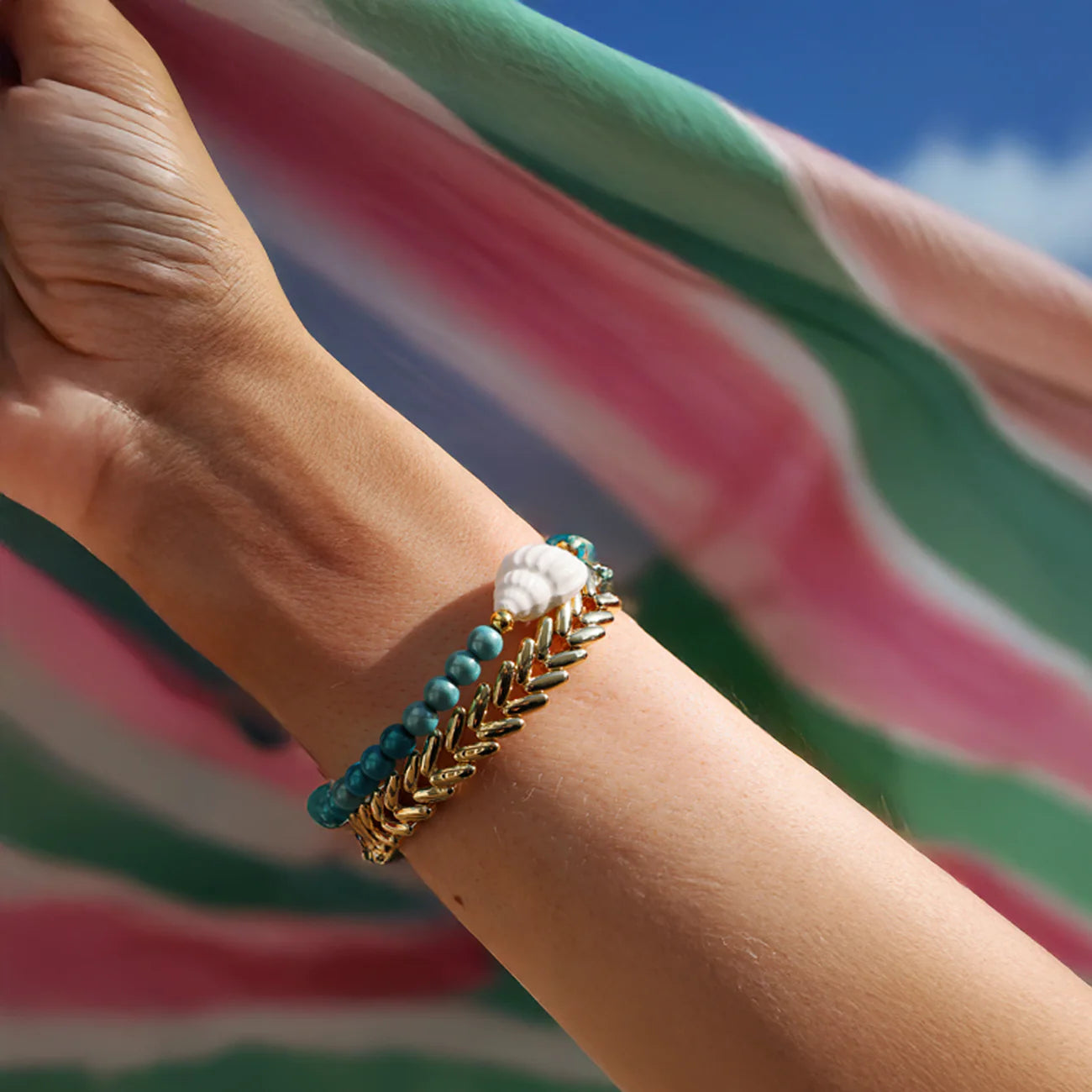 Magic Pearl Sea Shell Perlenarmband