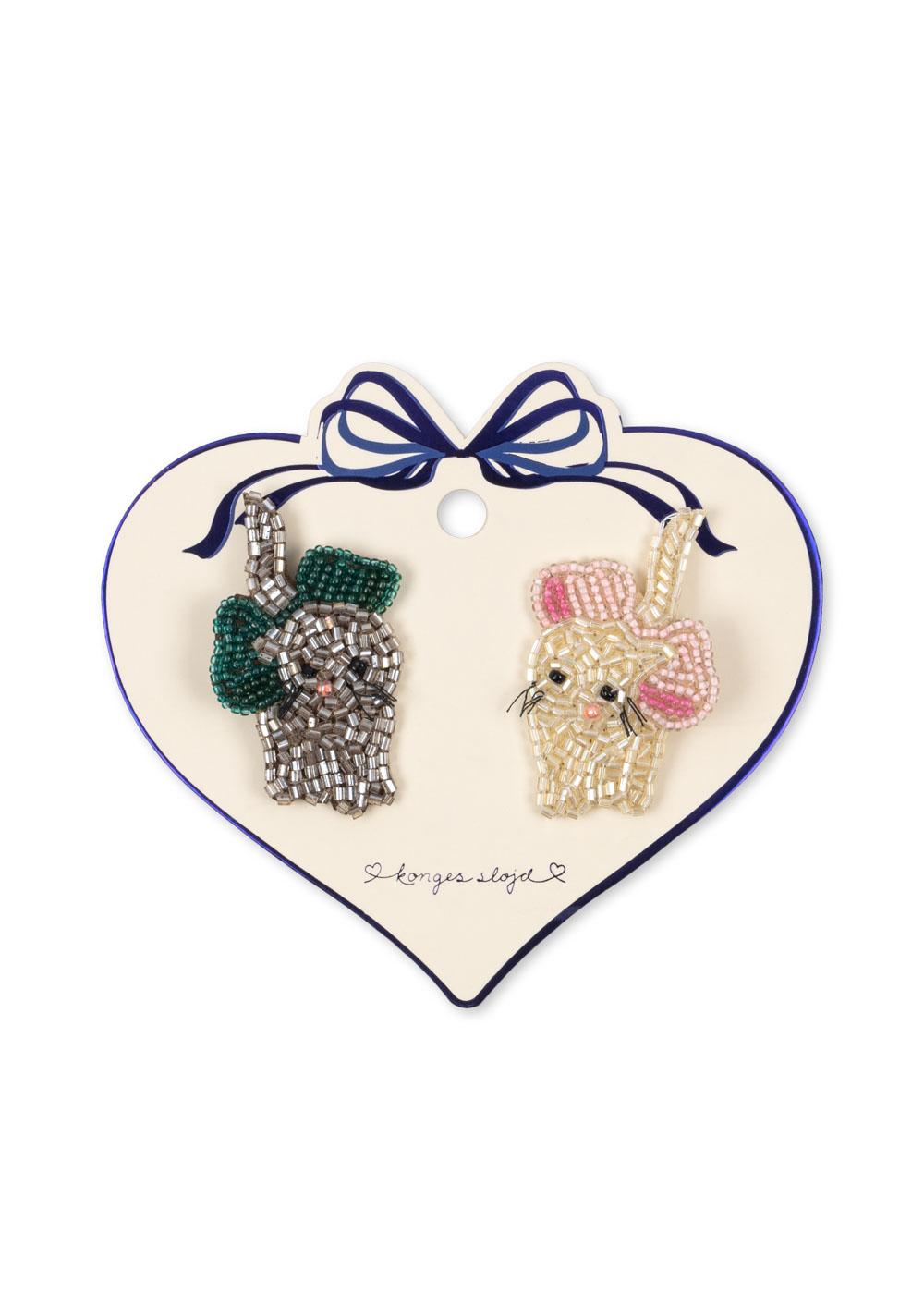Konges Sløjd 2 Pack Haarspangen Bow Kitty