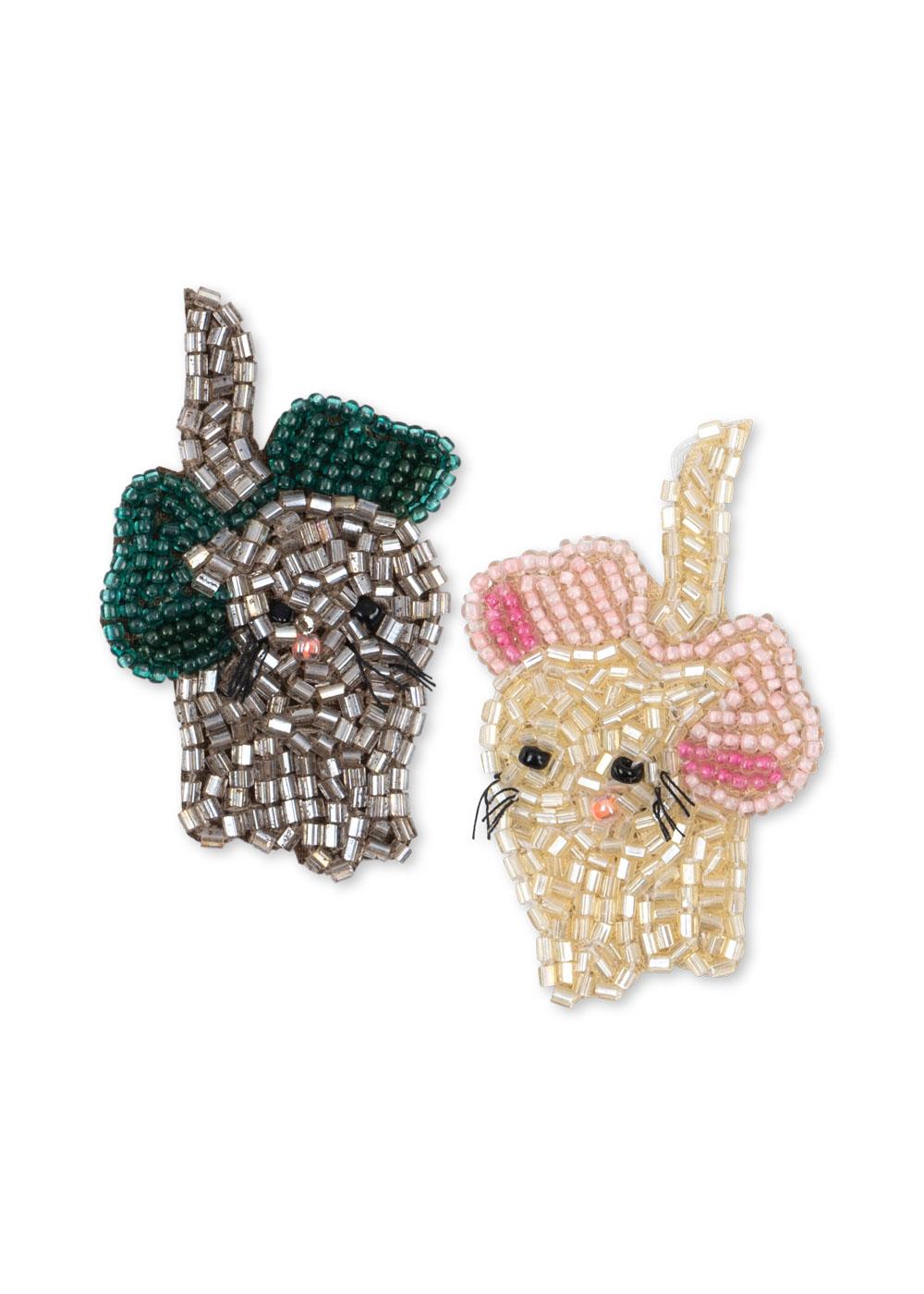 Konges Sløjd 2 Pack Haarspangen Bow Kitty