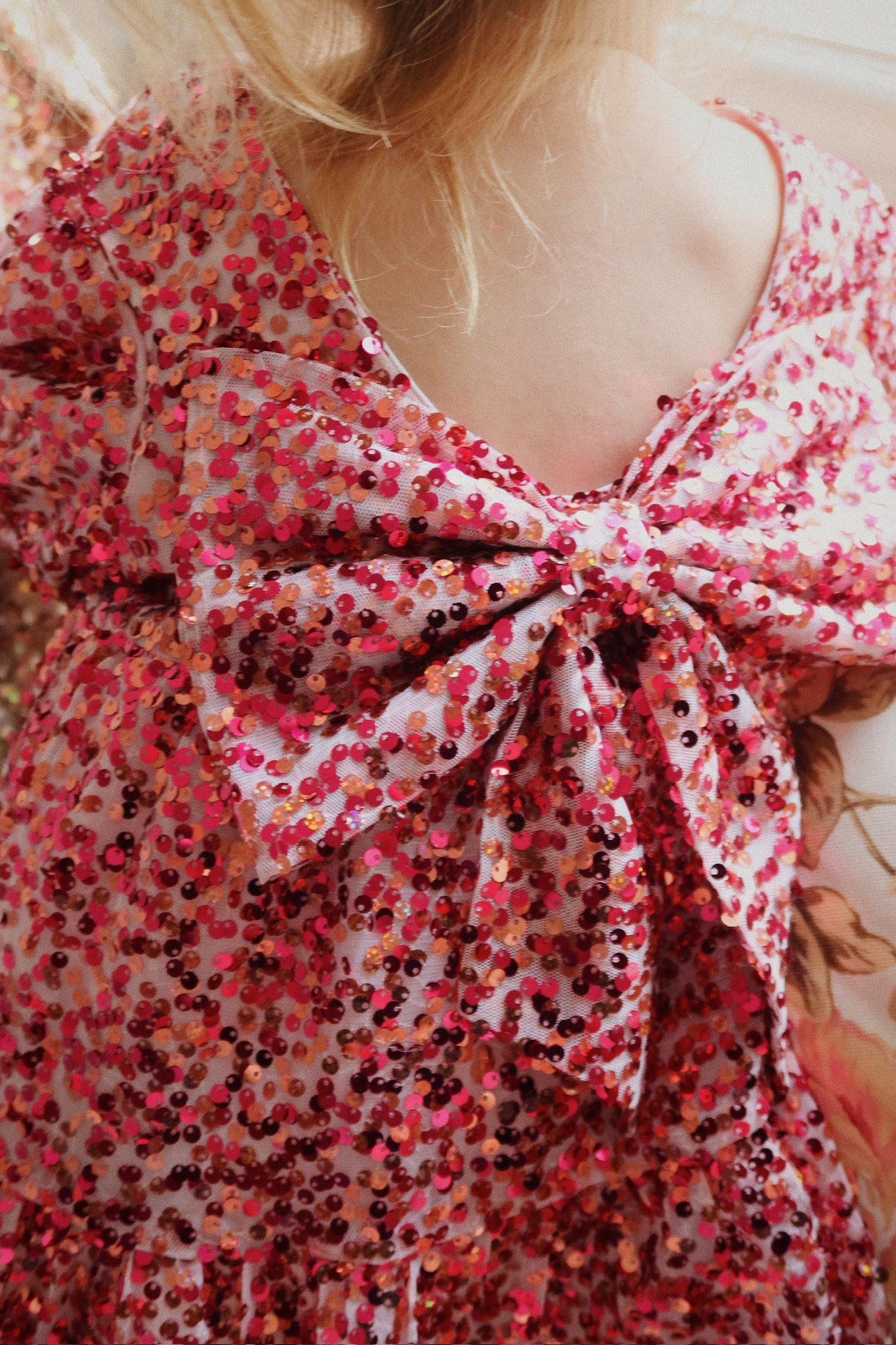 Konges Sløyd Lila Pailletten Schleifen-Kleid