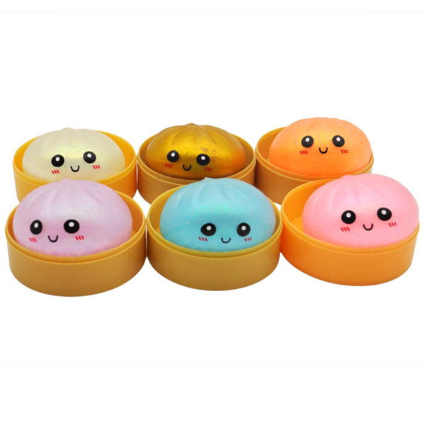 Squishy Quetsch Dumplings mit Wasserperlen und Glitzer 9cm