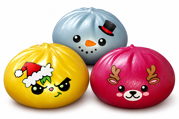 Squishy metallic Weihnachtsdumpling, 8.5cm