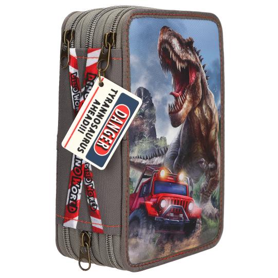 Dino World 3 Fach Federtasche NEW WORLD