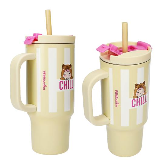 PENFection To Go Becher mit Strohhalm CHILL