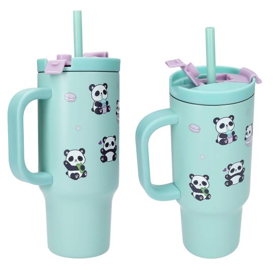 PENFection To Go Becher mit Strohhalm PANDA