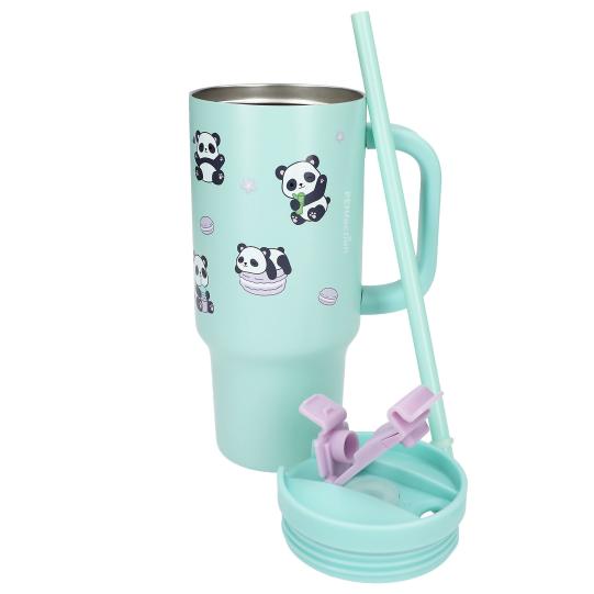 PENFection To Go Becher mit Strohhalm PANDA