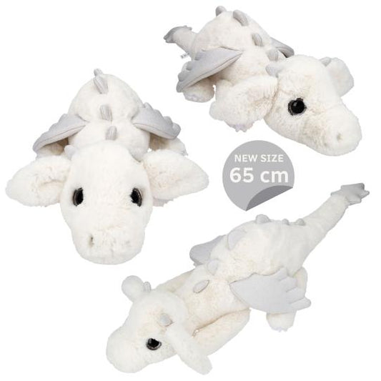 SNUKIS Plüschdrache weiß 65 cm