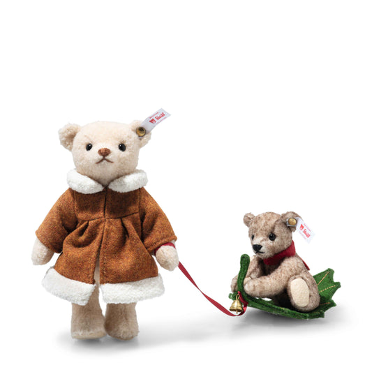 Steiff Mama Teddybär mit Kind im Holly Express 16cm