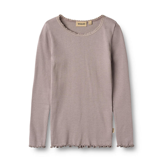 Wheat Langarmshirt Reese - dusty purple