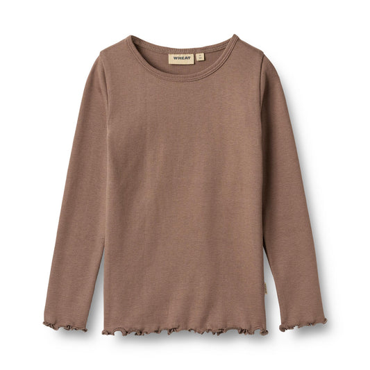 Wheat Ida T-Shirt langarm - toffee brown