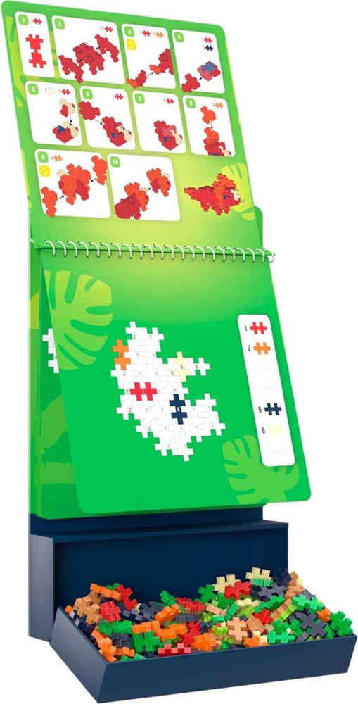 Plus-Plus Puzzle by Number Activity-Pad: Dinosaurier - 125 Bausteine