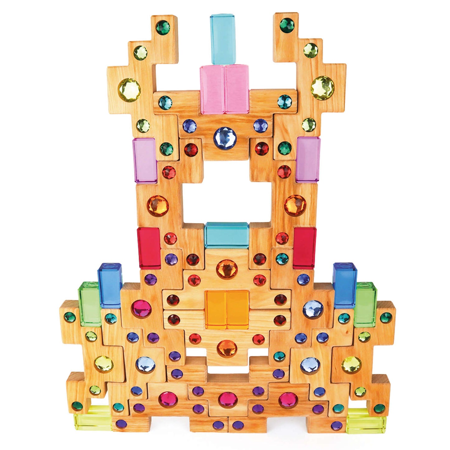 bauspiel Farbtreppe mit Lichtbauquadern 32 Teile