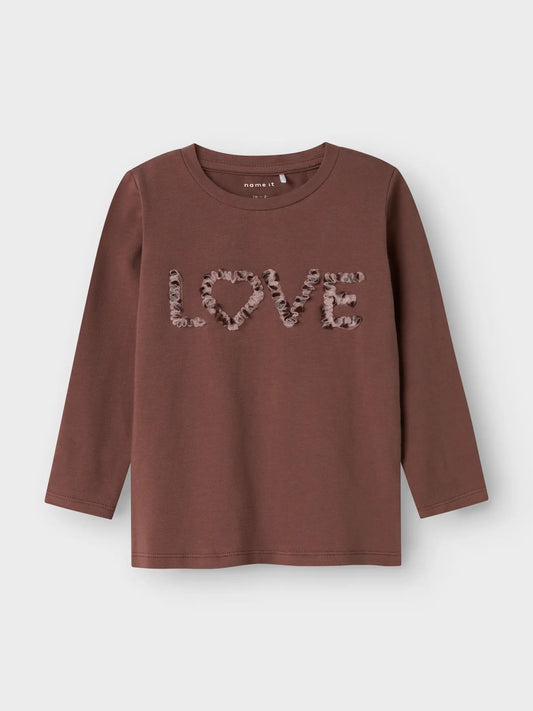 Name it Nona Langarmshirt "Love"