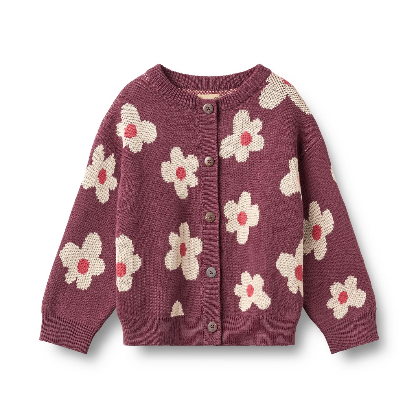 Wheat Jacquard Strickjacke Alvilda