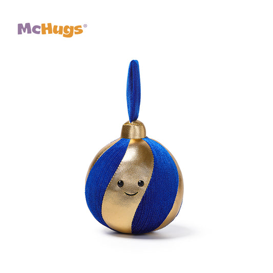McHugs Blue & Gold Christmas Ball Ornament