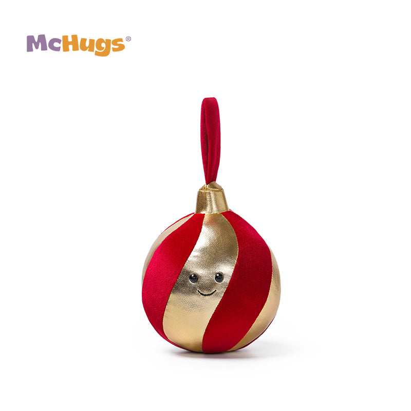 McHugs Red & Gold Christmas Ball Ornament