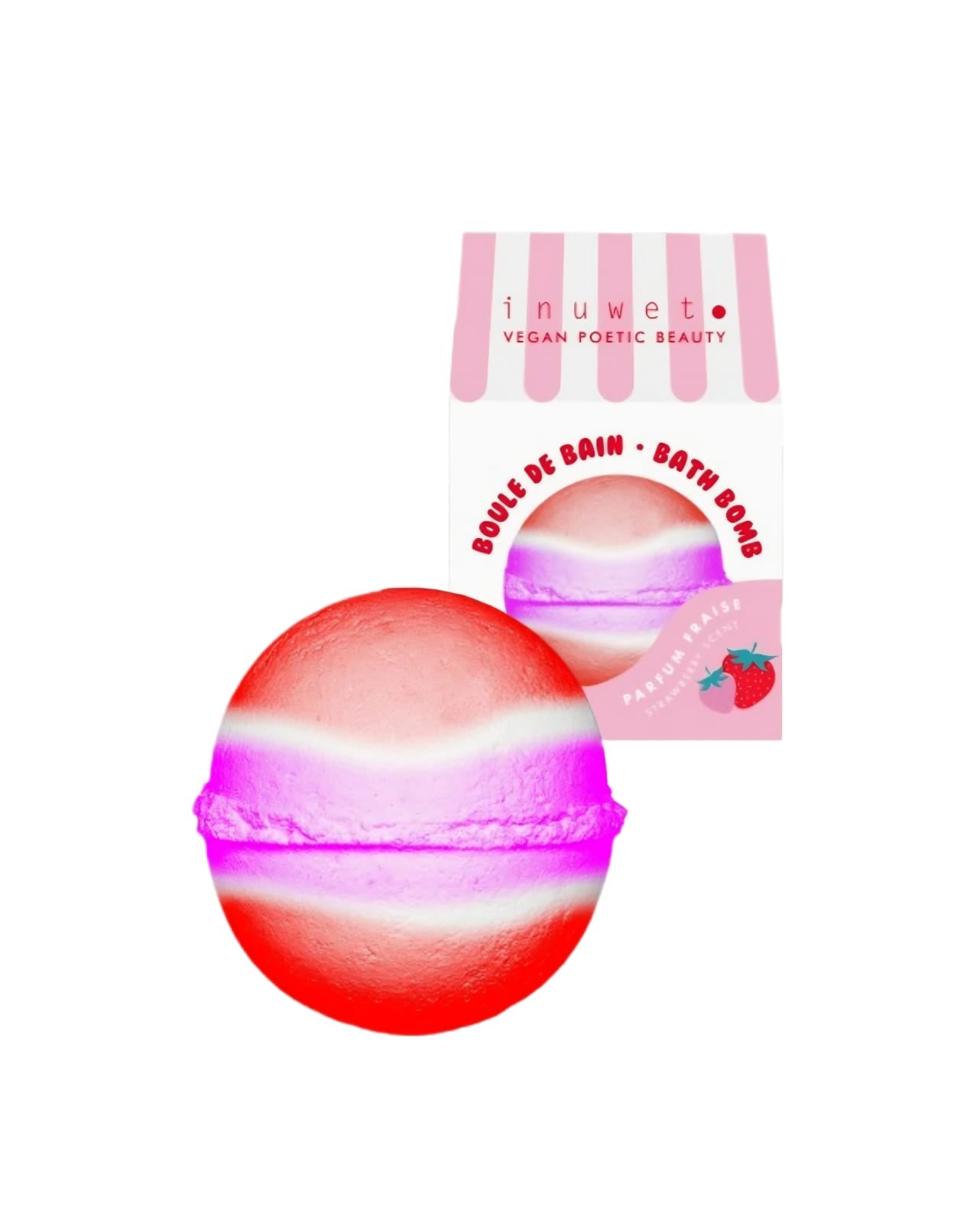 Inuwet Badekugel Icecream - strawberry