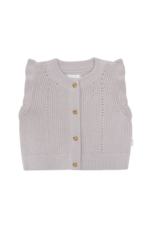 Leevje Pearl Strickweste lavender
