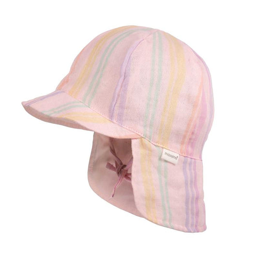 maximo GOTS Mini Schildmütze Musselin Nackenschutz