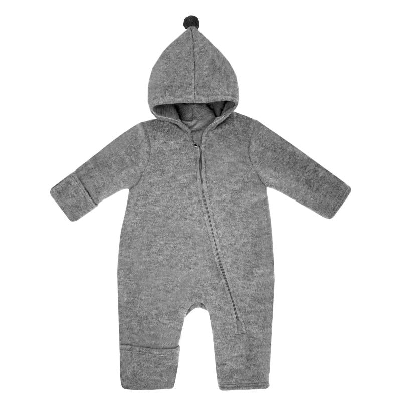 Maximo GOTS Baby Wollfleece Overall mit Pompon