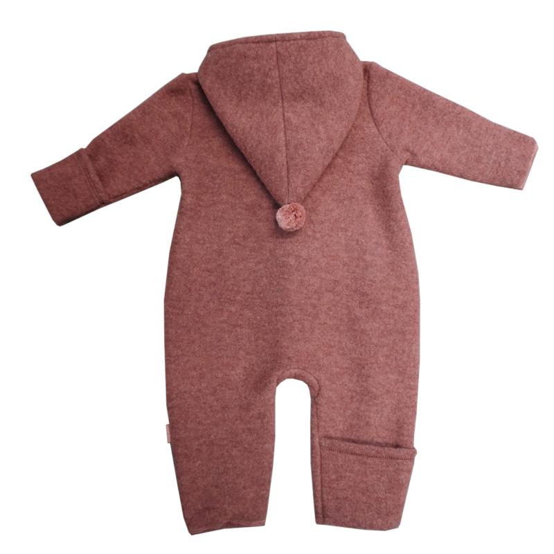 Maximo GOTS Baby Wollfleece Overall mit Pompon