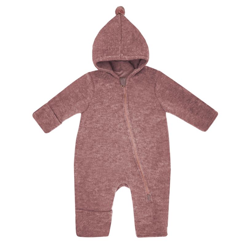 Maximo GOTS Baby Wollfleece Overall mit Pompon