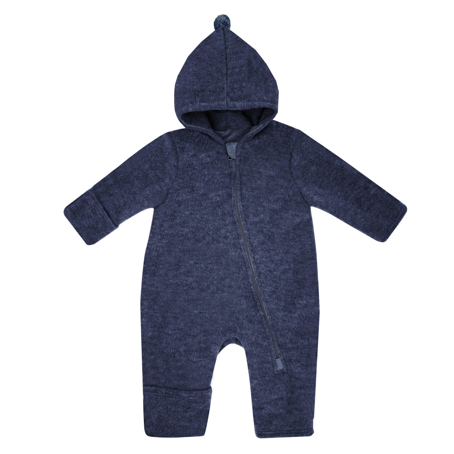 Maximo GOTS Baby Wollfleece Overall mit Pompon