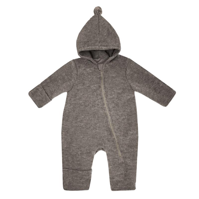 Maximo GOTS Baby Wollfleece Overall mit Pompon