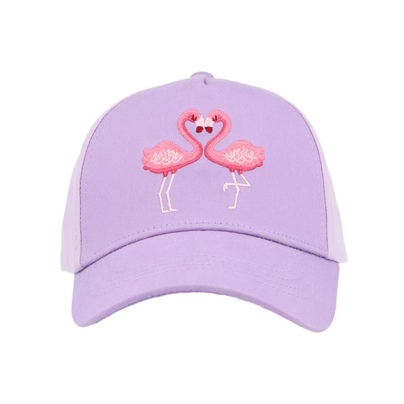 maximo Kids Girl-Cap Flamingo Stickerei Klettverschluß