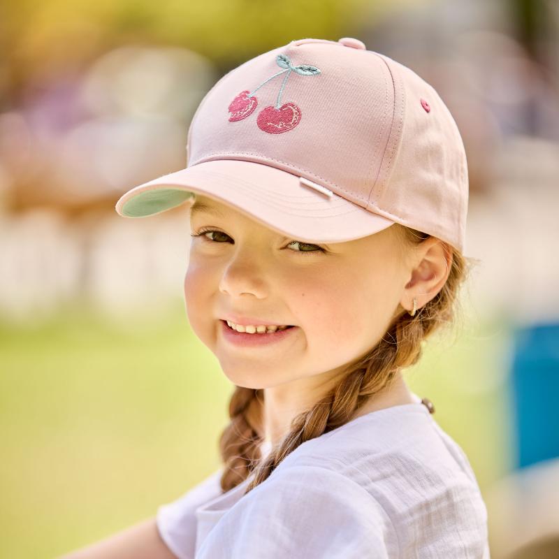 maximo Kids Girl-Cap Kirsch Stickerei Klettverschluß