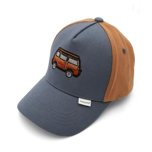 maximo Kids Boy-Cap Camping Bus Stickerei Klettverschluß