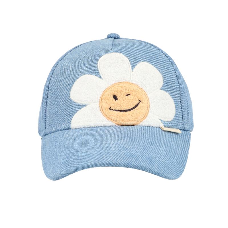maximo Kids Girl-Cap Frotteeblume snap-back Verschluß