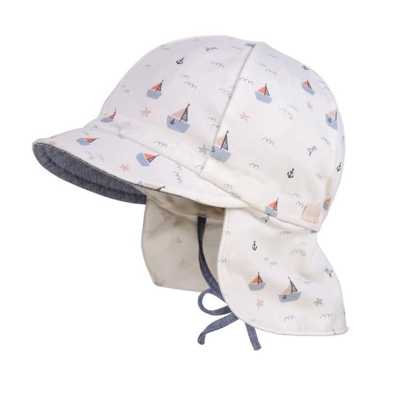 maximo GOTS Baby Schildmütze mit Nackenschutz