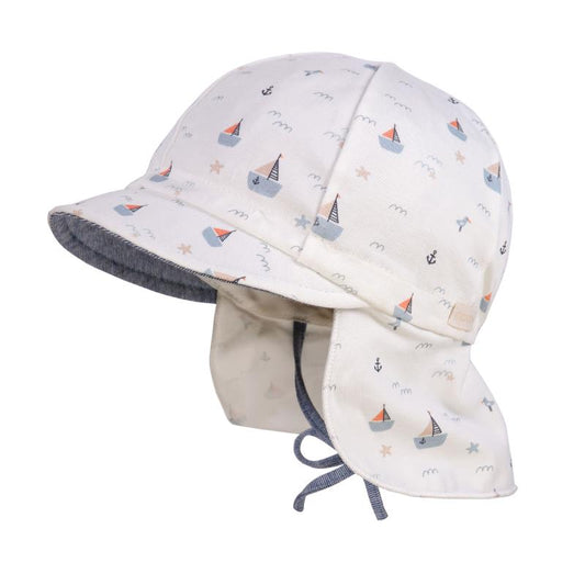 maximo GOTS Baby Schildmütze mit Nackenschutz