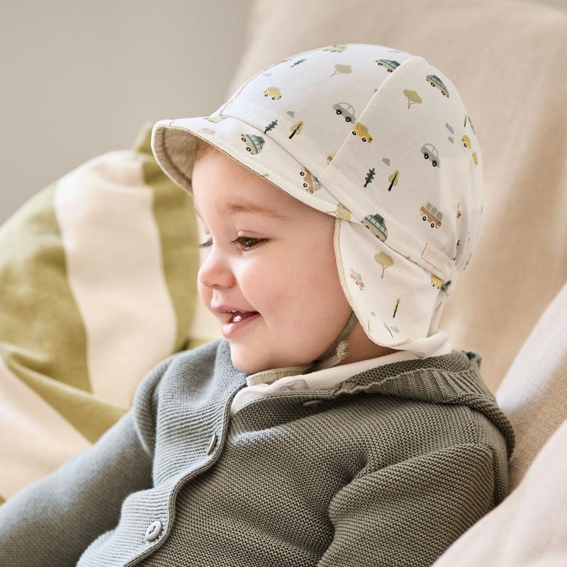 maximo GOTS Baby Schildmütze mit Nackenschutz