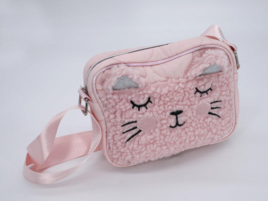 KisMe Plüschtasche Katze rosa