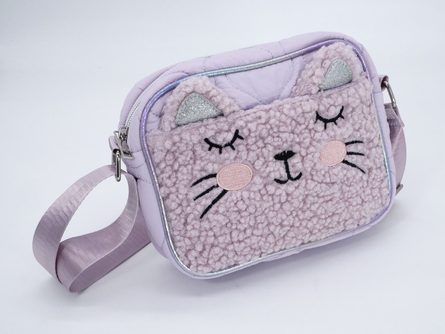 KisMe Plüschtasche Katze Flieder