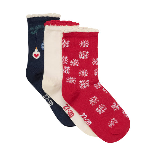 Minymo 3-Packs Weihnachts-Socken