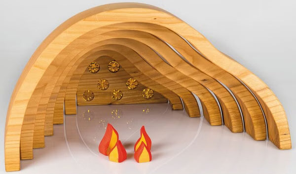 bauspiel Drachenhöhle mit Schatz & Lagerfeuer