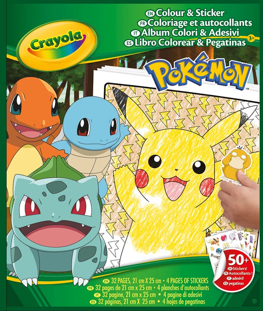 Crayola Mal- und Stickerbuch Pokémon