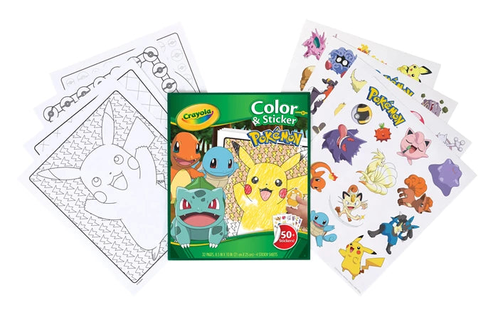Crayola Mal- und Stickerbuch Pokémon