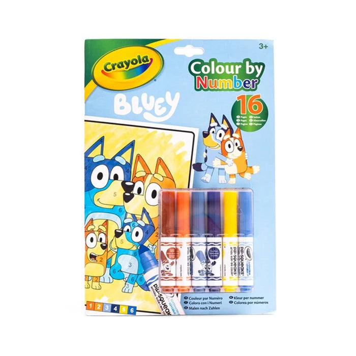 Crayola Malbuch Malen nach Zahlen Bluey