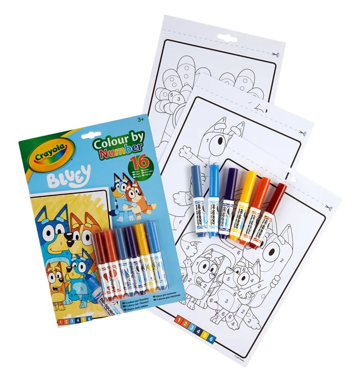 Crayola Malbuch Malen nach Zahlen Bluey