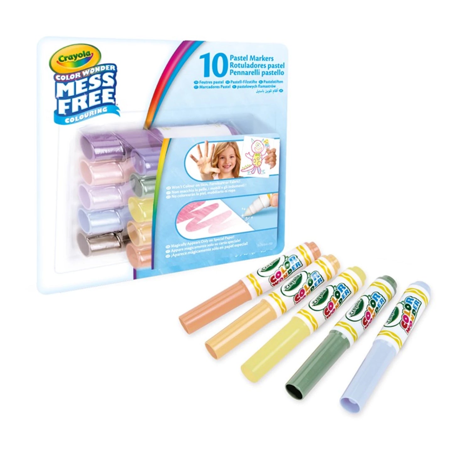 Crayola 10 Color Wonder Pastell Filzstifte
