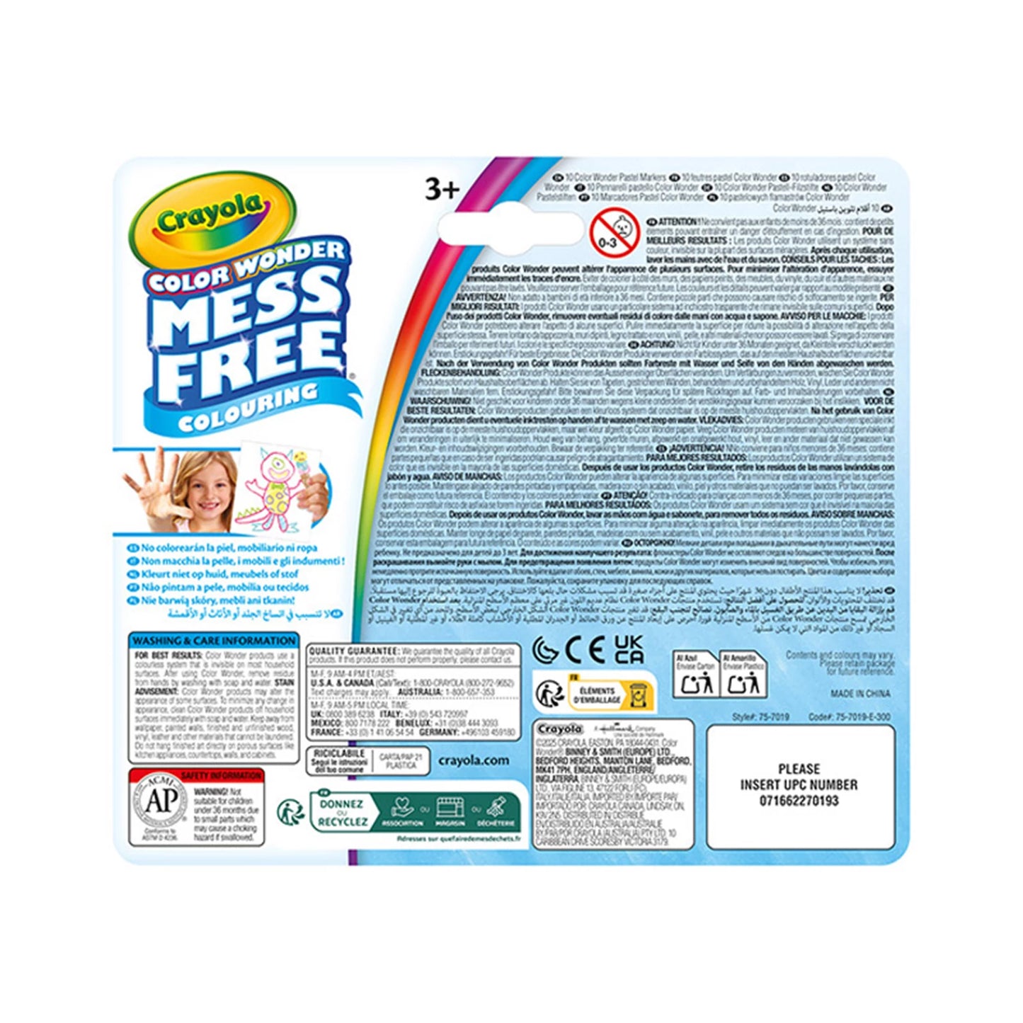 Crayola 10 Color Wonder Pastell Filzstifte