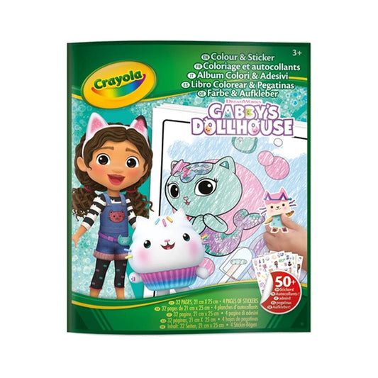 Crayola Mal- und Stickerbuch Gabby's Dollhouse